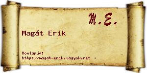 Magát Erik névjegykártya
